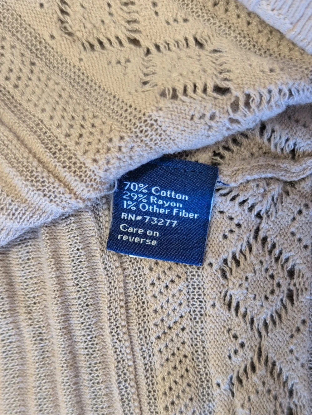 Apt. 9 Tan Short-Sleeve Open-Front Knit Cropped Cardigan Lace Trim